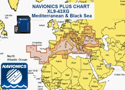 2025  Navionics+ chart microSD/SD Chart Card Maps Mediterranean and Black Sea - Image 1 of 4