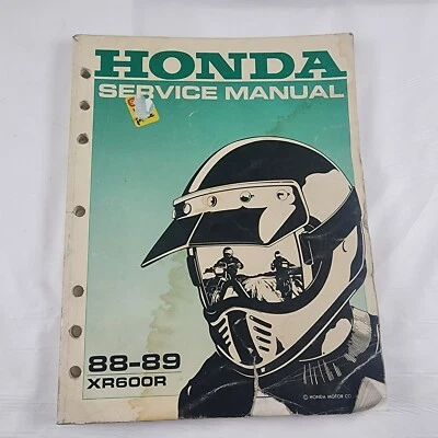 OEM Honda Service Repair Manual Book 88 - 89 Honda Xr600 R  Xr 600 XR600R - Image 1 of 4