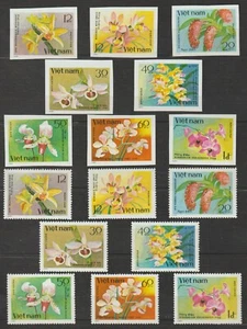 1979 Vietnam Stamps Orchids Scott # 1017-1024 Imperf. & Perforated MNH        - Picture 1 of 1