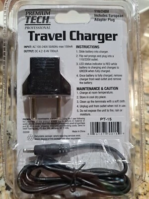 ПЕРВОКЛАССНЫЙ TECH ПУТЕШЕСТВИЙ ЗАРЯДНОЕ УСТРОЙСТВО PT-15 NIKON OLYMPUS SAMSUNG PENTAX MINOLTA АДАПТЕР - Изображение 1 из 4