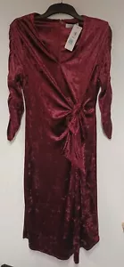 Per Una Dress Velvet Red Midi New With Tags Elegant Chic Party Special Occasion - Picture 1 of 8
