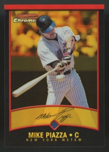 2001 Bowman Cromo Mike Piazza Oro Rifrattore /99 #77 - Foto 1 di 2