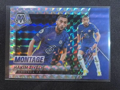 2021-22 Mosaic EPL Hakim Ziyech Montage Mosaic Parallel Chelsea FC - Image 1 of 2