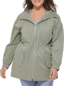 Levi's Women's Plus Size Green Cinch Waist Hooded Parka Size 4X MSRP $150 - Picture 1 of 6