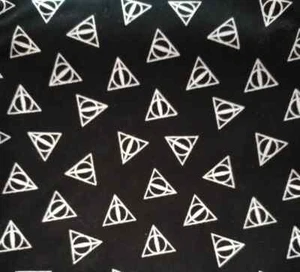Harry Potter Deathly Hallows Sewing Fabric Crafting Piece 12" X 8" New - Picture 1 of 2