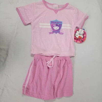 Sanrio Hello Kitty девочки 2 шт пижама комплект розовый PJS шорты SS рубашка размер 6 6 X новый - Изображение 1 из 4