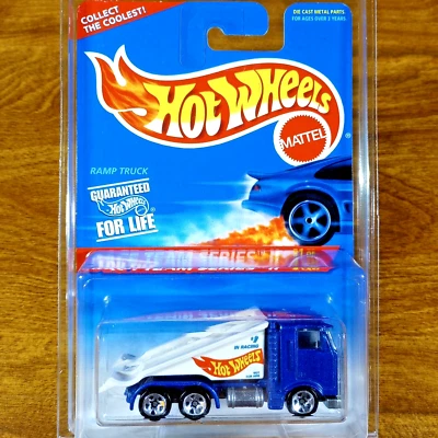 Camión rampa Hot Wheels Vintage Race Team Serie II 2 azul 5 radios Malasia 1996 Foto 1 de 3