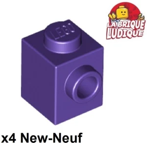 Lego 4x Brique Brick Modified 1x1 stud 1 side violet/dark purple 87087 NEUF - Imagen 1 de 1