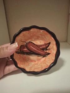 Chili Pepper Trinket/Salsa Dish-Mexico - Picture 1 of 3