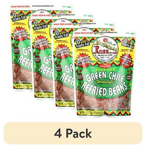 (4 pack) Mexicali Rose Instant Green Chili Refried Beans, Mild Spice - Picture 1 of 5