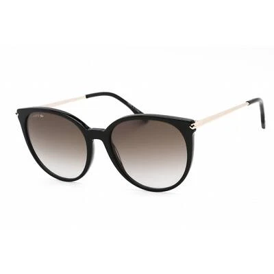Gafas de sol para mujer Lacoste marco negro forma ovalada gris degradado lentes L928S 001 Foto 1 de 2