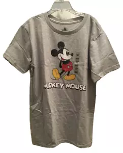 Disney Mickey Mouse Gray T-Shirt Childs Size L-(10/12) Graphic Short Sleeves NWT - Picture 1 of 12