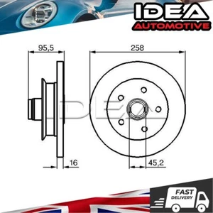Brake Disc Front Idea Fits VW Transporter 1979-1992 + Other Models #2 - Picture 1 of 12