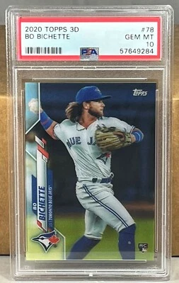 2020 TOPPS ON DEMAND 3D #78 BO BICHETTE PSA 10 GEM MINT BLUE JAYS ROOKIE - Image 1 of 2