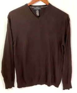 Suéter Pullover Banana Republic Talla M Para Hombre Color Marrón Seda Cachemira - Imagen 1 de 5