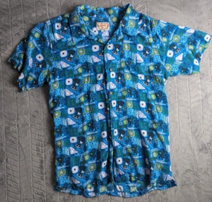 Atomic Tiki Button-Up Hemd Blau Herren Größe X-Large Hawaii Kurzarm XL - Bild 1 von 5