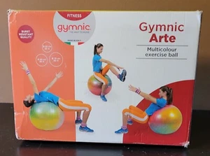 GYMNIC ARTE 22 IN. BURST RESISTANT MULTICOLOR EXERCISE BALL - NEW IN BOX - Picture 1 of 5
