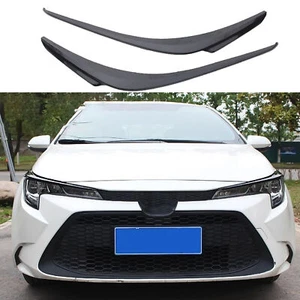 For Toyota Corolla 2019-2023 Front Headlight Eyebrow Eyelid Strip Glossy Black - Bild 1 von 15