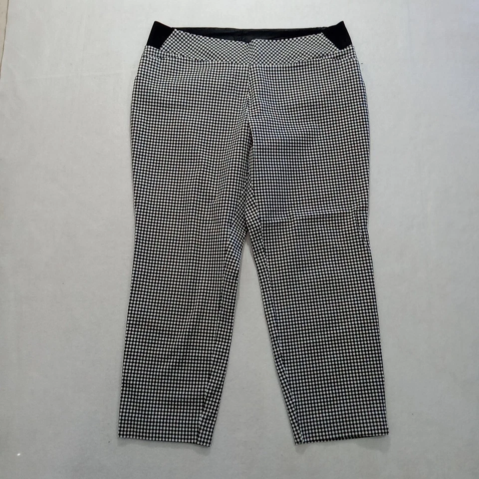 Investments pants women's size 16 black and white checkered - Image 1 of 4