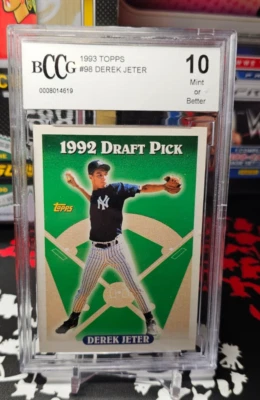 Topps Derek Jeter #98 1993 BCCG 10 como nuevo o mejor novato RC HOF Foto 1 de 4