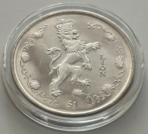 1997 Sierra Leone $1 Standing Lion with Crown coin CuNi Brilliant Uncirculated - Picture 1 of 6