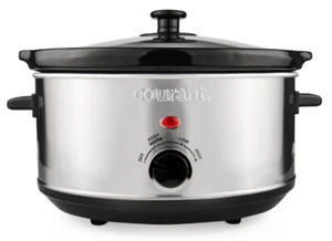 Courant 6.5 Qt. Slow Cooker, multiple settings, Ceramic bowl, stainless - Picture 1 of 4