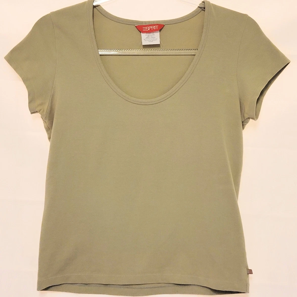 ESPRIT Damen T-Shirt – Klassisches Basic, Einfarbig, Aus Weicher Baumwolle