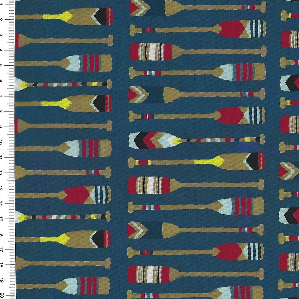 (€18,00/m)Moda - Patchworkstoff -  Lakeside Story " Paddel " - 25 x 110cm - Bild 1 von 1