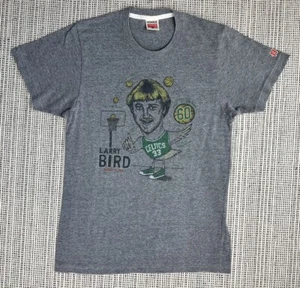 HOMAGE Larry Bird Celtics Mens Small Gray T Shirt Short Sleeve NBA 60 Points - Picture 1 of 13