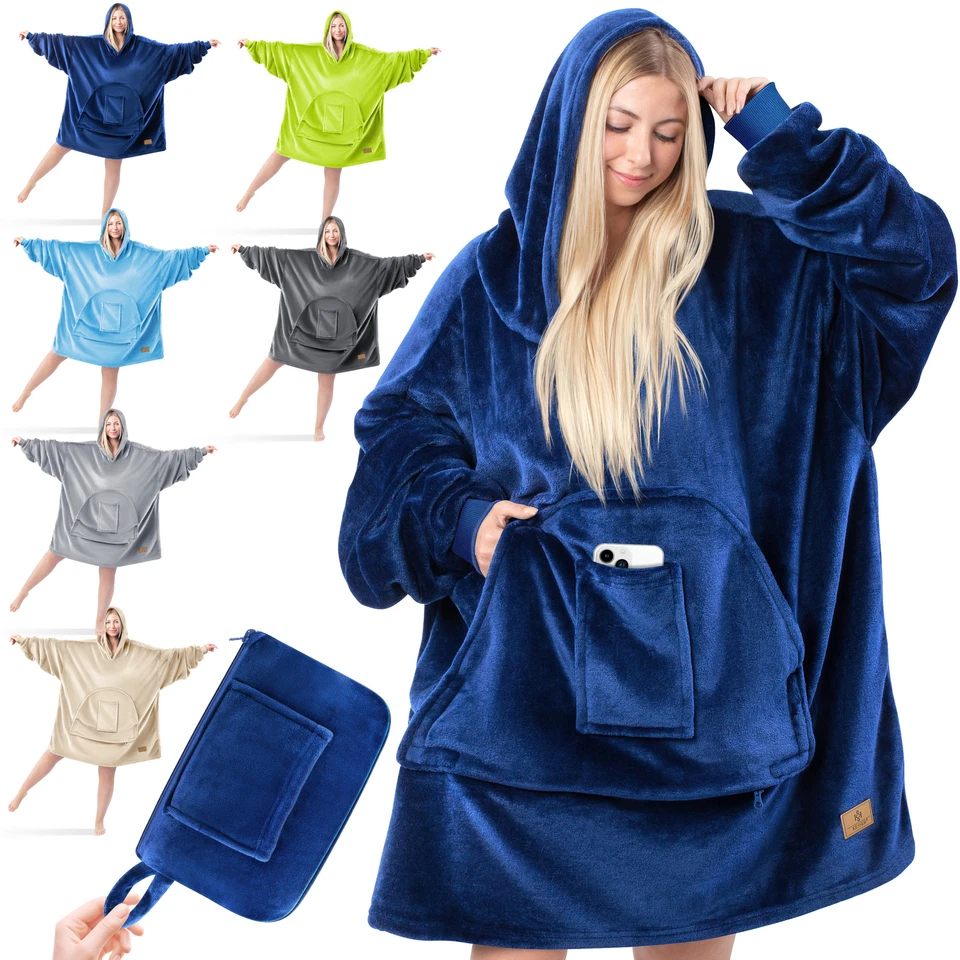 KESSER® Hoodie Decke Kuschel Decke Ärmeln Kapuzen Pullover Sweatshirt Oversize - Bild 1 von 1