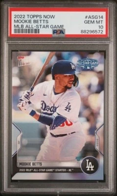 MOOKIE BETTS * PSA 10 * POP 3 *  2022 TOPPS NOW MLB ALL-STAR GAME CARD #ASG14 - Image 1 of 3