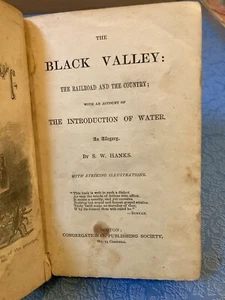 SW HANKS The Black Valley The Railroad & the Country HB Congregation Boston 1871 - Imagen 1 de 10