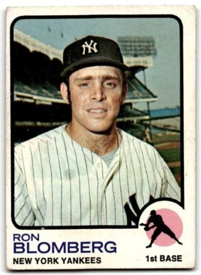 1973 Topps Ron Blomberg . New York Yankees #462 - Image 1 of 2