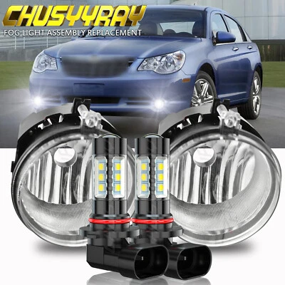 For Chrysler Sebring Sedan 2008-2010 Pair Bumper Fog Lights Replacement Lamps — 第 1/4 张图片