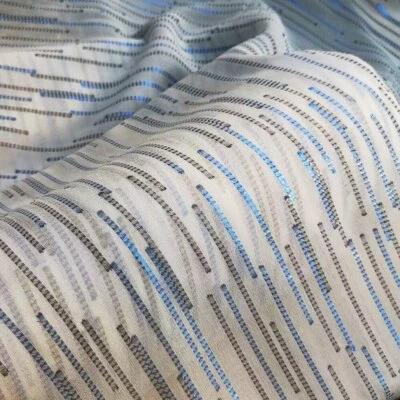 Saia social tecido Georgette seda brocado metálico 1 jarda X 1,14 metros material  - Imagem 1 de 4