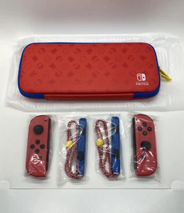 Nintendo Switch Mario Red And Blue Edition Joy-con Straps Carrying Case Red - Picture 1 of 5