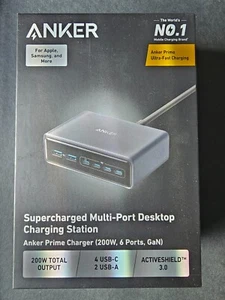 Anker Prime Supercharged Multi-Port Desktop Charging Station 200W 6 Ports - Zdjęcie 1 z 7