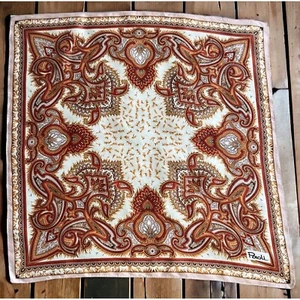 Vintage Paoli Scarf Square Kaliedescope Fractal Colorful 26" - Picture 1 of 7