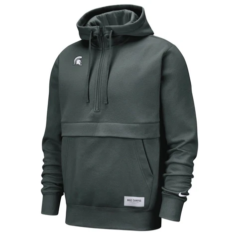 Nike Men’s Small College Club (Michigan State) 1/2-Zip Hoodie DN0102-330 Green Cover