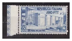 TRIESTE A - 1952 FIERA DI MILANO FILIGRANA VARIETA' NUOVO ** MNH - Imagen 1 de 1
