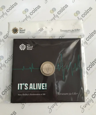 Simply Coins~ 2018 Royal Mint Frankenstein 2 Two Pound Coin BUNC BU PACK - Image 1 of 3