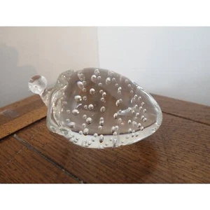 Fermacarte Fragola Vetro Soffiato Trasparente Controllo Bubble Glass Piccolo - Foto 1 di 4