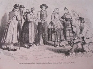 Radierung 1866 - Schwedische Typen und Trachten der verschiedenen Provinzen - Bild 1 von 1
