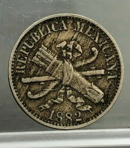 1882 REPUBLIC OF MEXICO - V (5) CENTAVO - Scarcer date - Decent Condition - Picture 1 of 2