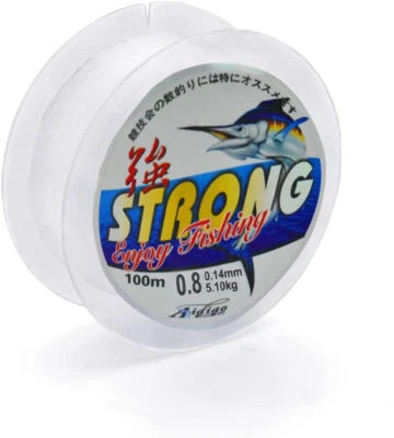 Lenza Da Pesca Resistente, Filo Di Nylon per Pesca, Filo Da Pesca Trasparente Mo - Immagine 1 di 4