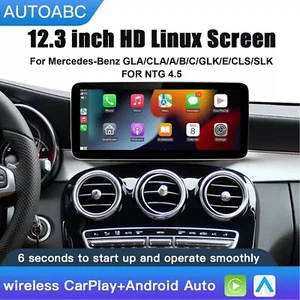 Pantalla táctil inalámbrica Carplay/Android Auto 12,3 pulgadas para Mercedes Benz NTG 4.5 - Imagen 1 de 12