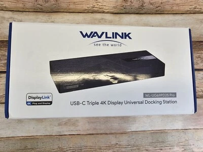 WAVLINK 15-in-1 USB C Docking Station 4K Triple Display 100W Charging 3 HDMI 2DP - Image 1 of 4