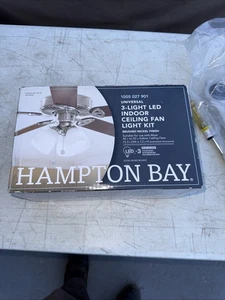 Hampton Bay 3-Light Brushed Nickel Ceiling Fan Shades LED Light Kit, 91382 - Picture 1 of 10