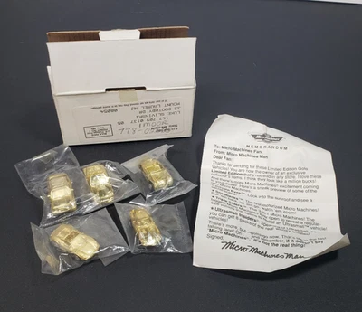 Micro Machines Vintage 1989 Gold Mail Away Set 5 NEW in RARE Mailer Box & Letter - Image 1 of 4