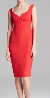 Vestido midi negro halo rojo talla 8 Foto 1 de 4